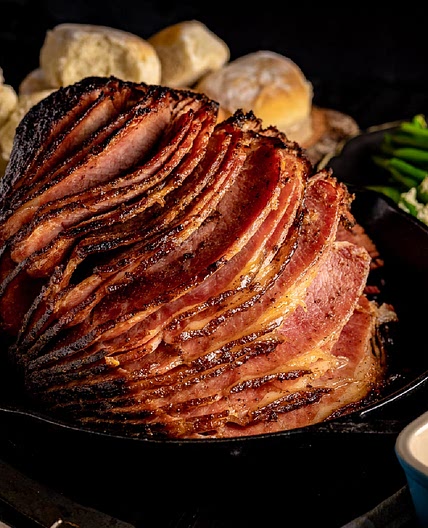 Twice Smoked Ham with Brown Sugar Honey Glaze