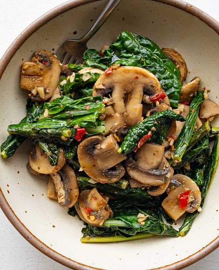 Kale Mushroom Veggie Starter Recipe