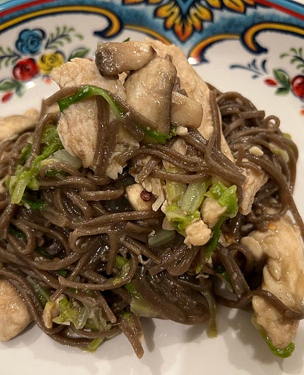 Stir-Fried Chicken with Soba Noodles