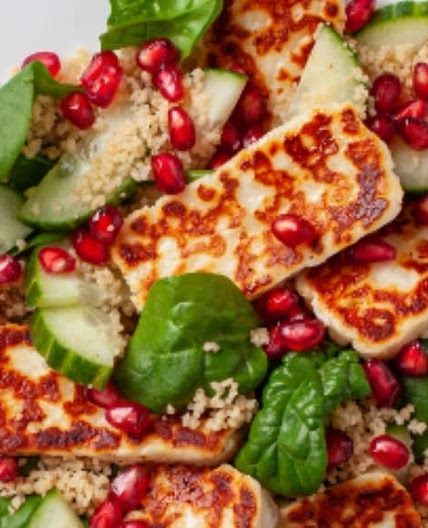 Honey Haloumi Couscous Bowls
