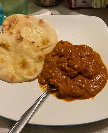 Costco Butter Chicken with Naan Bread