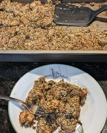 Gluten Free Shrimp Oreganata
