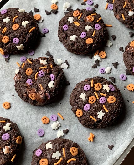 Halloween double chocolate cookies 💀🎃🦇
