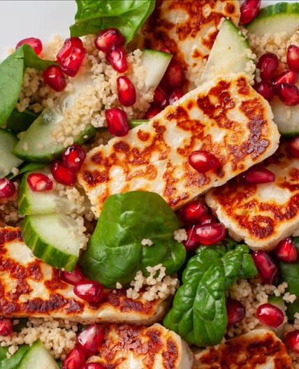 Honey Halloumi Couscous Bowls