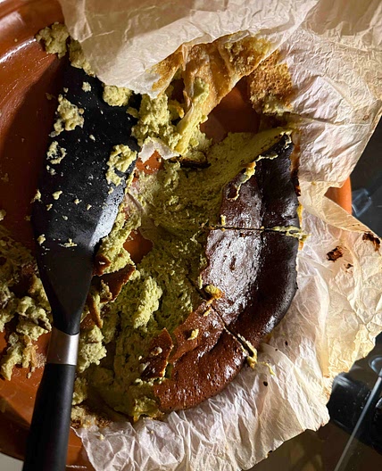 Matcha basque cheesecake 