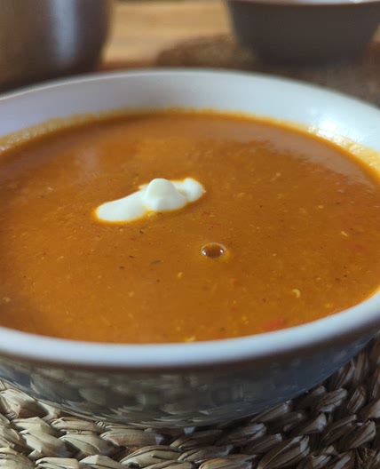 Smoky Red Pepper & Lentil Soup