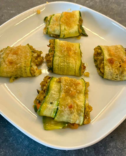 INVOLTINI DI ZUCCHINI AL FORNO (BAKED COURGETTE PARCELS)