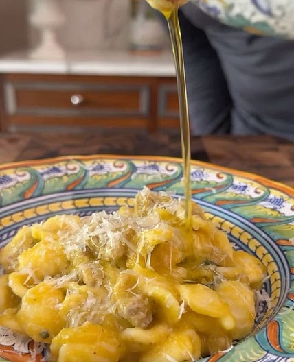 Orecchiette with pumpkin sage sauce