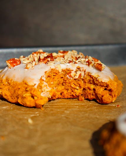 Iced Oatmeal Pumpkin Cookies