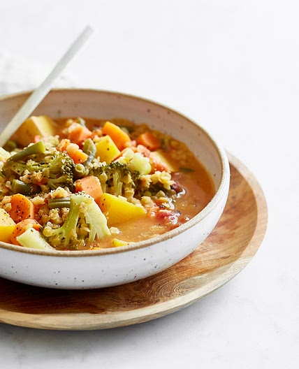Cozy At Home Spicy Any-Veggie Soup