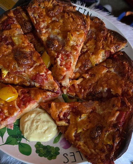 Homemade pizza for a family of 4.
