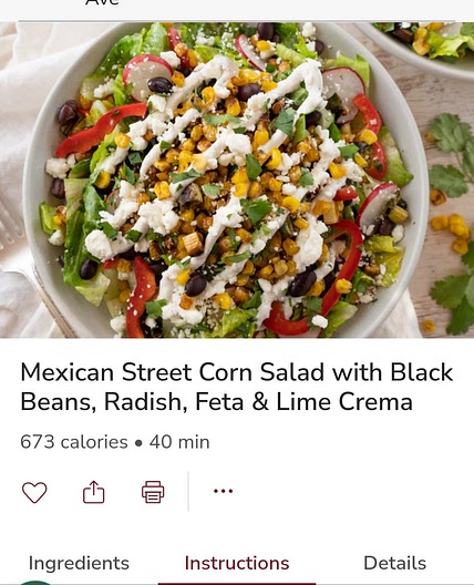 Mexican Street Corn Salad with Black Beans, Radish, Feta & Lime Crema