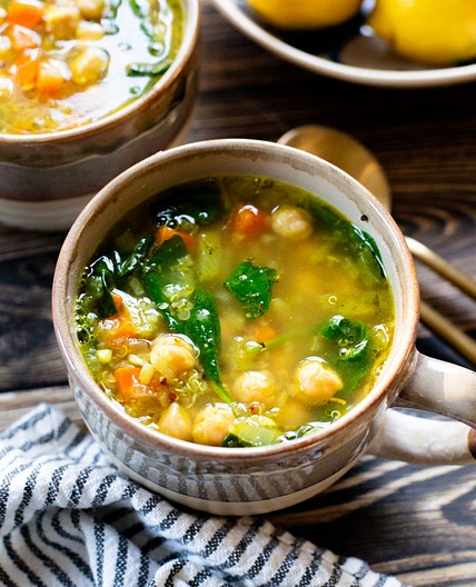 Chickpea & Quinoa Lemon Soup
