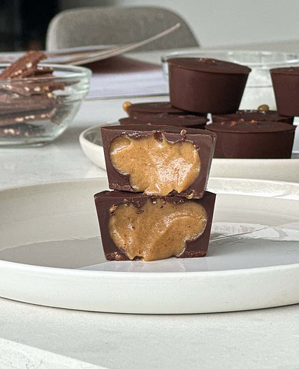 Healthier choc caramel cups 