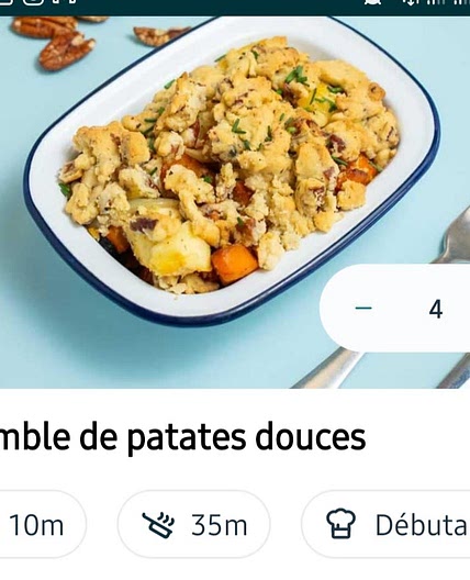 Crumble de patates douces