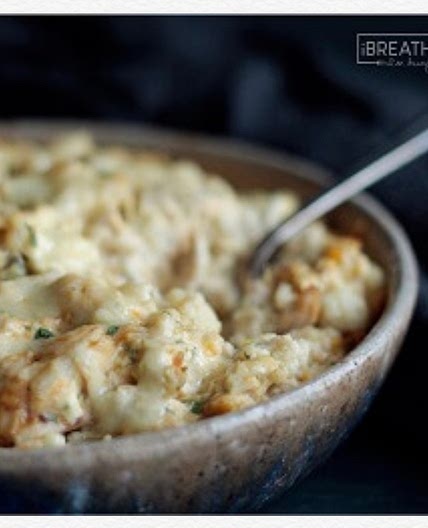 green chicken enchilada cauliflower casserole