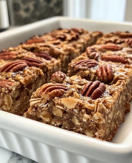 Maple pecan oat bars