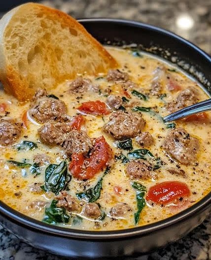 Creamy Parmesan Italian Sausage Soup