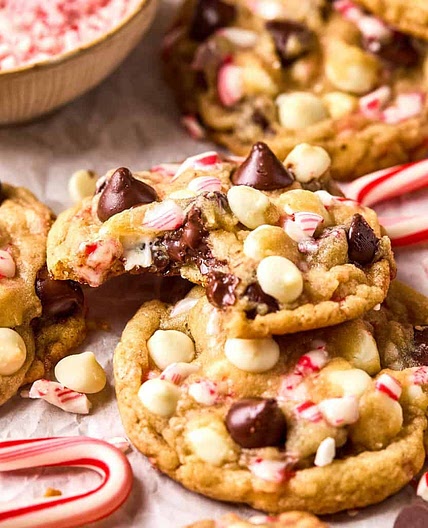 Peppermint Chocolate Chip Cookies