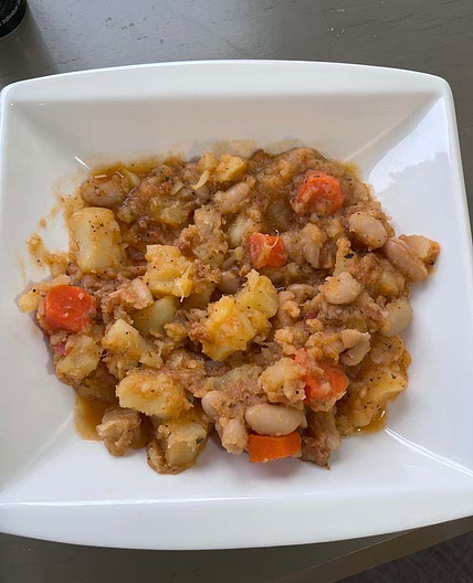 Potatoes and beans