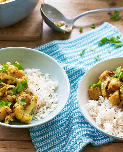 Aloo gobi and jeera rice