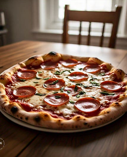 Homemade Pepperoni Pizza