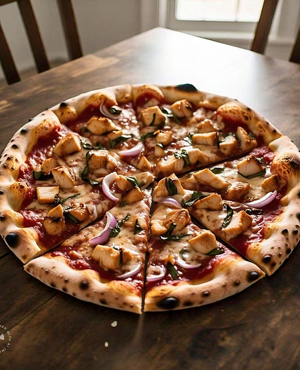 Homemade BBQ Chicken Pizza