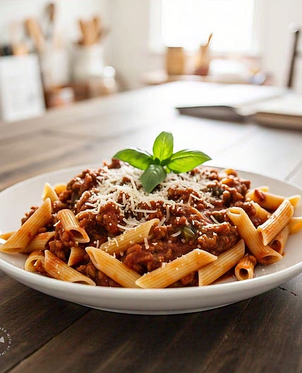 Penne in Meat sauce