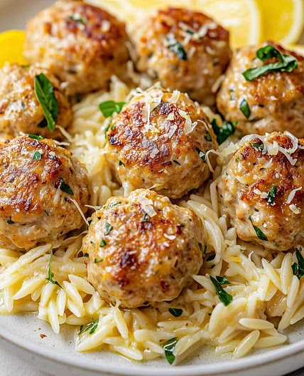 Lemon Chicken Ricotta Meatballs