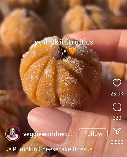 Pumpkin Cheesecake Truffles