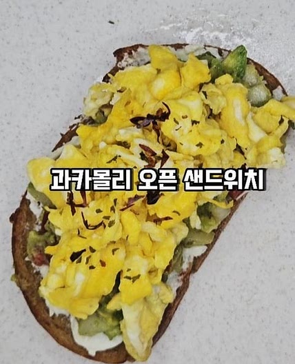 과카몰리 오픈 샌드위치