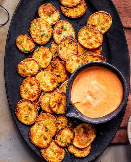 Crispy Potato slices made in Air fryer