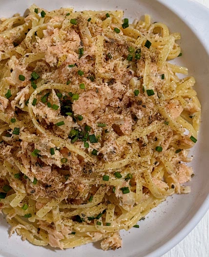 Linguine with Smoked Salmon in Cream Cheese