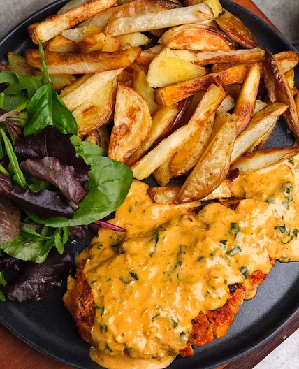 Creamy Garlic Parmesan Chicken and Chips