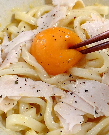 초간단! 다이어트 버전 까르보 우동💛(Easy & Simple Udon Carbonara)