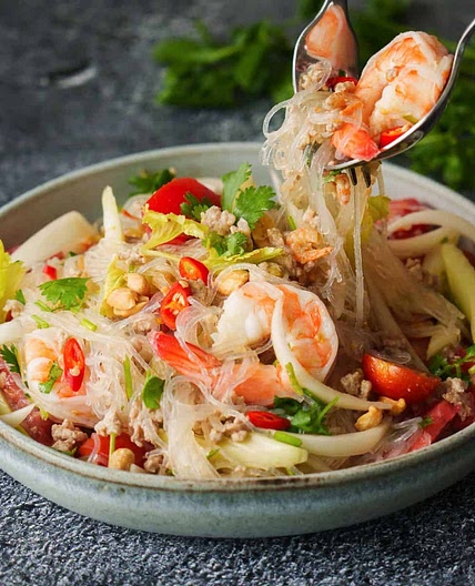 Thai Glass Noodle Salad (Yum Woon Sen)