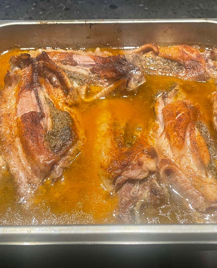 Braised turkey wings