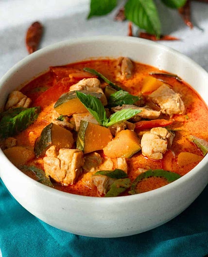 Authentic Thai Red Curry with Chicken