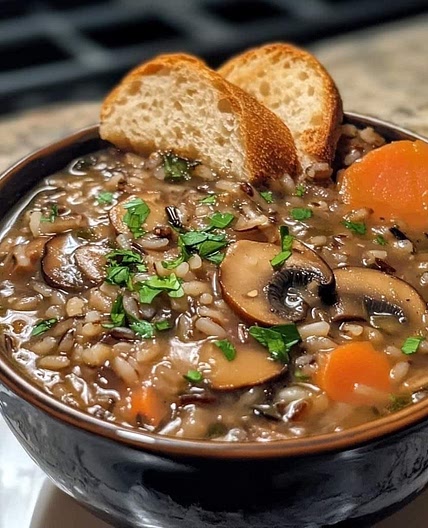 Mushroom and Wild Rice Soup
