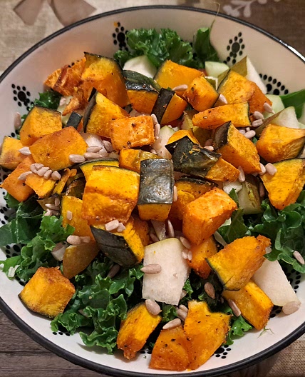Grünkohlsalat mit Birne