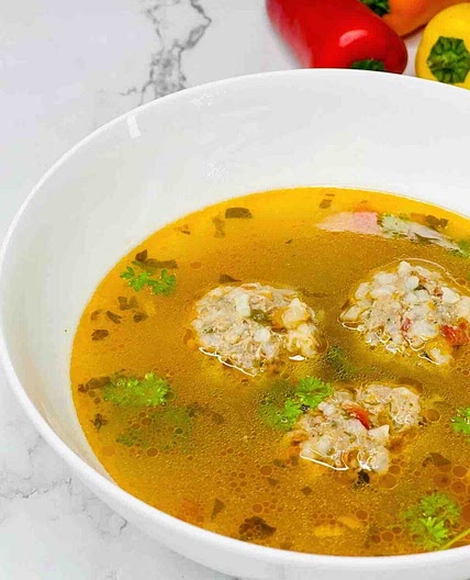 Romanian Meatball Soup (Ciorba de perisoare)