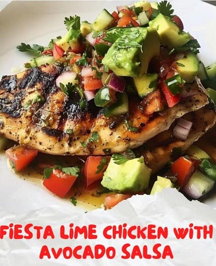 Fiesta Lime Chicken with Avocado Salsa 🥑🍗🍅