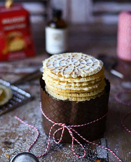 Panettone Pizzelle Cookies