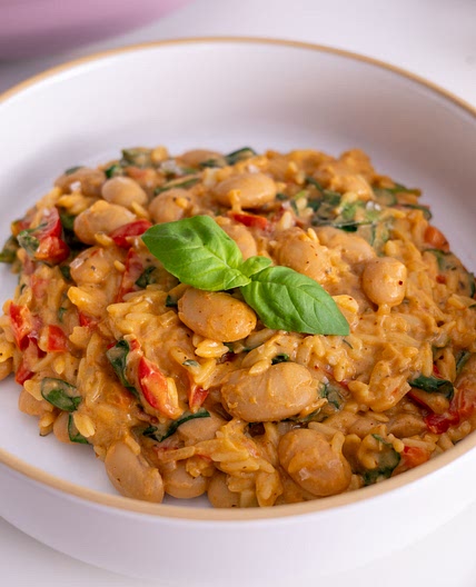 High-Protein Marry Me Orzo