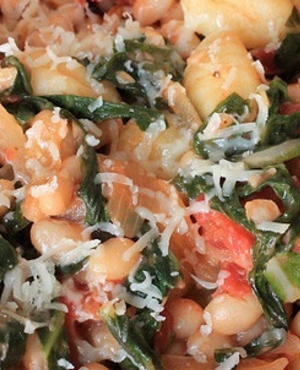 Skillet Gnocchi with Chard & White Beans
