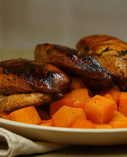 Sriracha-Glazed Chicken with Paprika Butternut Squash