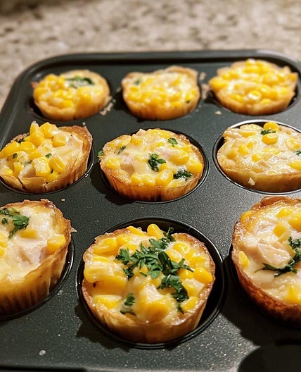 Mini Crustless Tuna & Corn Quiches