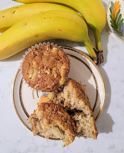 Fresh Pineapple, Banana and Coconut Muffins