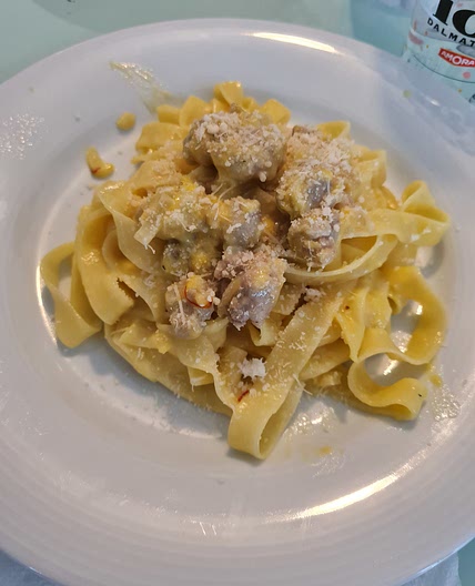 Fettuccine à la crème de parmesan et safran