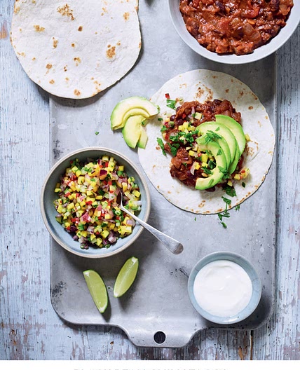 Black Bean Chilli Tacos